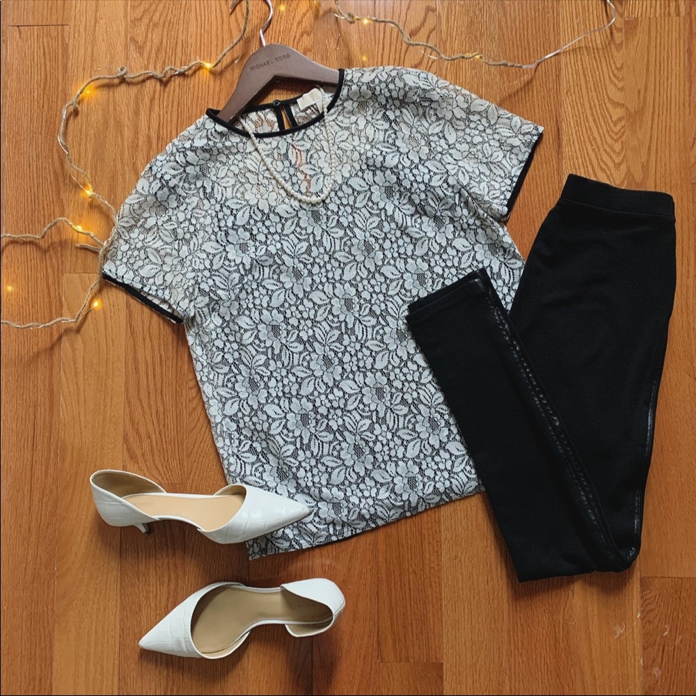 Michael Kors Lace Overlay Tee